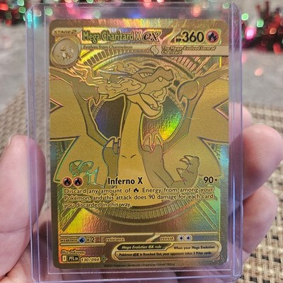 Gold Mega Charizard X EX 130/094 - English - Pokémon Phantasmal Flames!