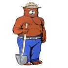 Vintage Smokey the Bear Sign - Warning Shovel Fight Fire Porcelain Gas Pump Sign