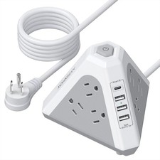 Tower Surge Protector Power Strip, 9 AC Outlets with 4 USB Ports 1 USB C 3-...