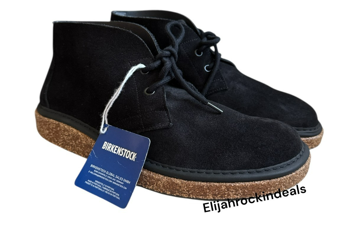 NEW MENS BIRKENSTOCK MILTON BLACK CHUKKA CASUAL LACE UP  display picture 1