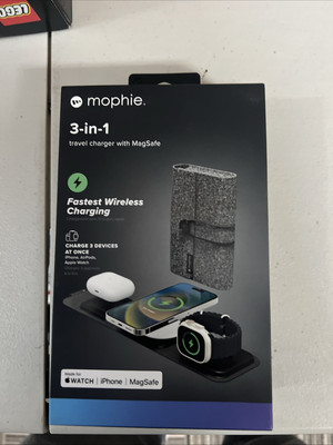 Mophie 3 in 1 Travel Charger Wireless Charger with Magsafe CPNT-1182-A  NEW 