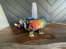 Plush Sequin Dinosaur Halloween Bucket Costume Trick Treat Candy Easter Egg Hunt