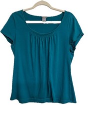 Ann Taylor Women?s Short Sleeve Tops Bundle, Size XL Turquoise And Pink