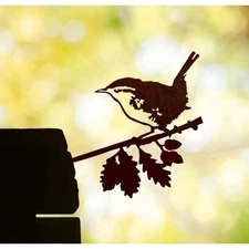 NEW MetalBird Tree Spike Wren Bird Laser Cut Steel by Phil Walters USA Made Gift