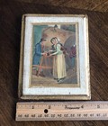 Vintage Victorian Women Market Scene Gold Gilt Tole Wall Plaque Italian Style — photo 6
