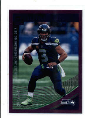 RUSSELL WILSON 2018 DONRUSS 257 SEASON STAT LINE PURPLE PARALLEL #203/400 AY2301