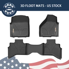 All Weather 3D Floor Mats For 2012-2018 Dodge Ram 1500 Quad Cab Full Cover Liner