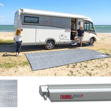 Fiamma F80l 600cm Roof Mount Awning In Titanium Case & Royal Blue Canopy