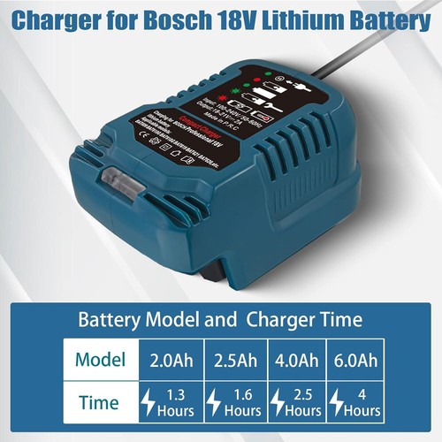 Battery Charger For Bosch 18V Li-ion Battery BAT609 BAT609G BAT618 BAT618G 2A - Picture 7 of 8