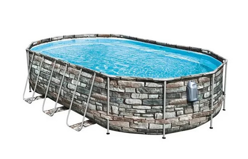 PISCINA OVALE BESTWAY 56719 STEEL COMFORT 610x366x122 idromassaggio