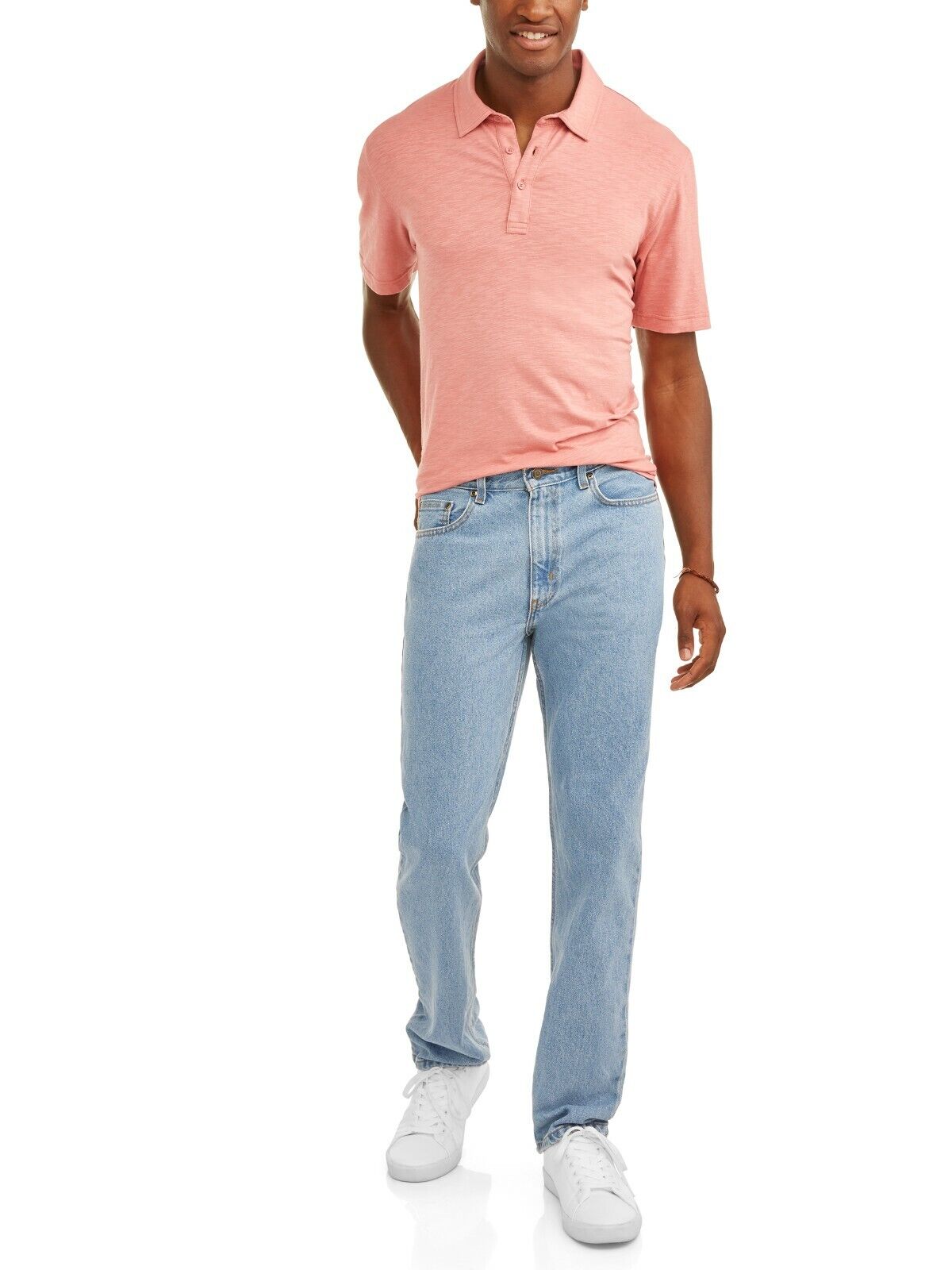 George Men's Regular Fit Jeans sits at the waist regular hip and thight  straight