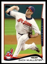 2014 Topps #616 Zach McAllister Cleveland Indians Baseball