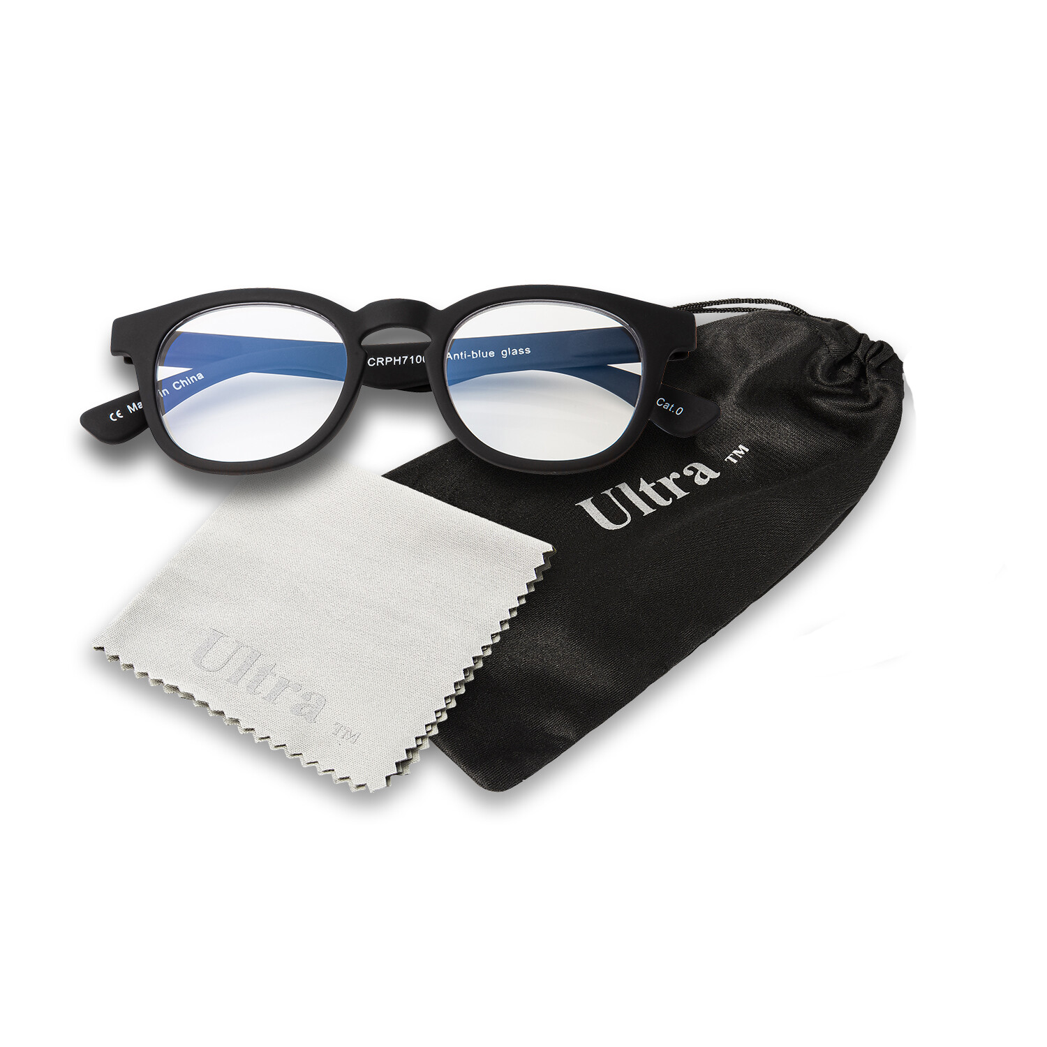 Horn Rimmed Black Anti Blue Light Glasses Computer Gamer Glare Protection Adults