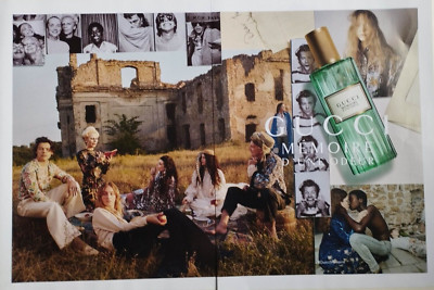 Gucci Vintage Print Ad !! '' Memoire d'une odeur Perfume for Men ''