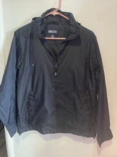 Lands End Women's Small 6-8 Black Full Zip with Hood Jacket Mesh Lining