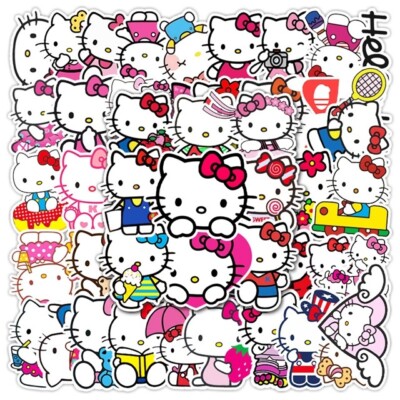 10pcs Hello Kitty Stickers | Water Resistant | Sanrio | Decals Decoration