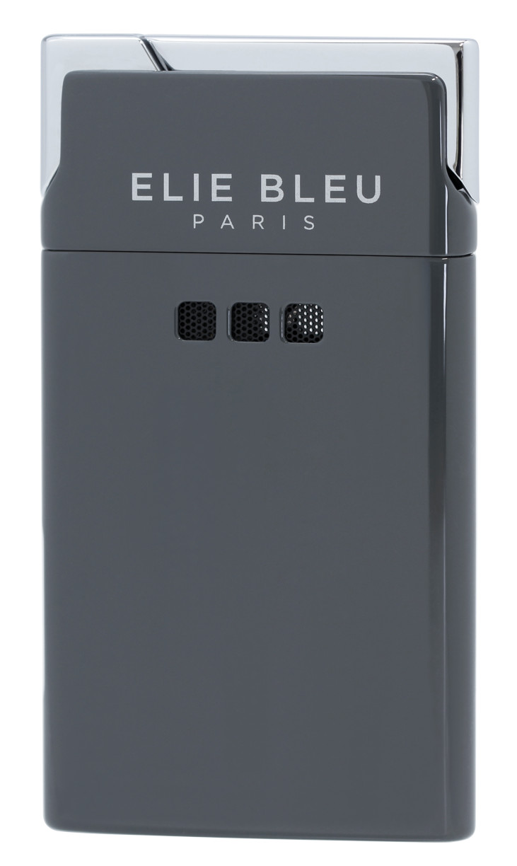 Elie Bleu J-11, Gray Lacquer Jet Flame Torch Lighter,  EBJ1112, New In Box