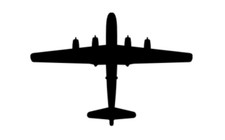 7" us military aircraft silhouette b-29 boenig silhouette sticker decal usa made