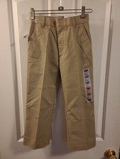 NWT Royal Park School Uniform Pants - Size 6 23x19 Khaki Adjustable Waist