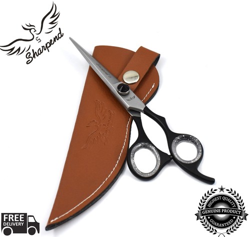 Professional Barber Hair Cutting Scissor Sand & Black Shears Size 6" NEW USA - Picture 3 of 4