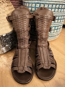 high leg gladiator sandals