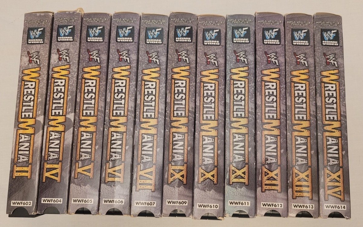 Lot Of 11 WWF Wrestlemania VHS Wrestling Tapes 2,4,5,6,7,9