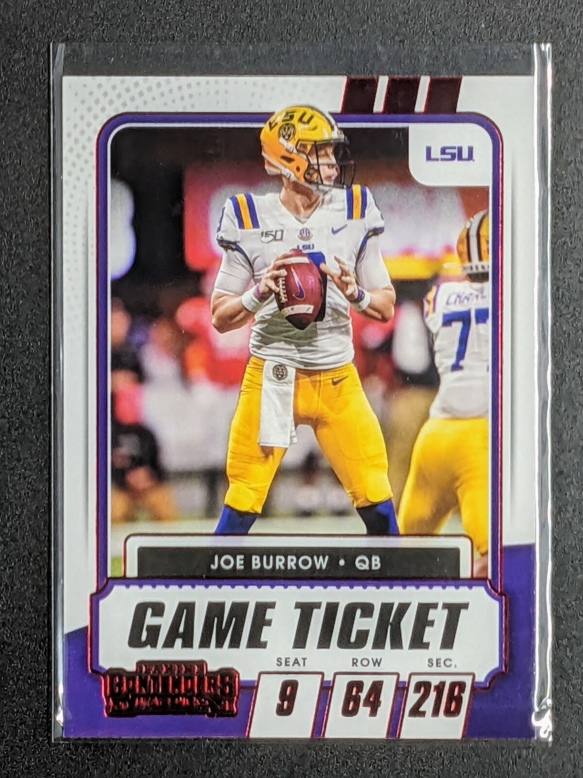 JOE BURROW 2021 Contenders Draft Picks RED FOIL PARALLEL Game Ticket (#18)