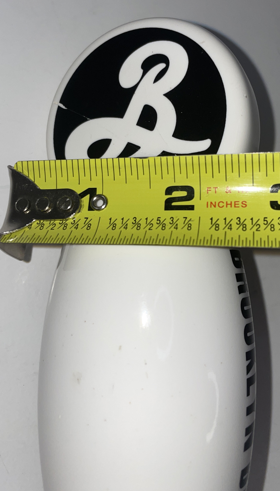 Brooklyn Brewery Beer Tap Handle 12.5” White Man Cave