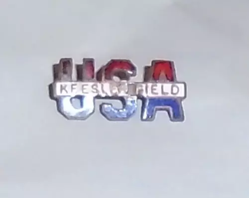 1940s WWII HOMEFRONT KEESLER FIELD old Enamel SWEETHEART pin Jewelry mini badge 