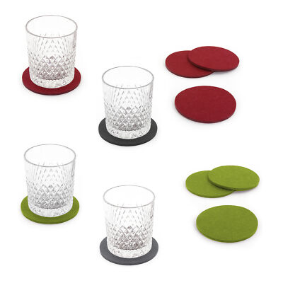 Filzuntersetzer rund 4er Pack Tisch & Bar - Glasuntersetzer Untersetzer 