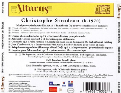 CHRISTOPHE SIRODEAU: OBSCUR CHEMIN DES  TOILES NEW CD