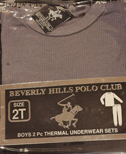 Beverly Hills Polo Club Gray Boys 2-Piece Thermal Underwear Set Size 2T - 2yrs