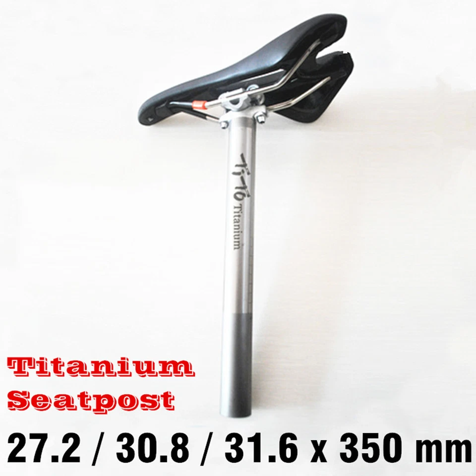 27.2 31.6mm Titanium Seatpost MTB Road Bicycle Bike Ti Seat Post 350 400mm - Image 2 of 4