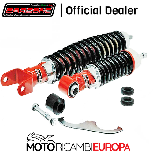 KIT AMMORTIZZATORE CARBONE ANTERIORE POST REGOLABILE ROSSO VESPA - Foto 10