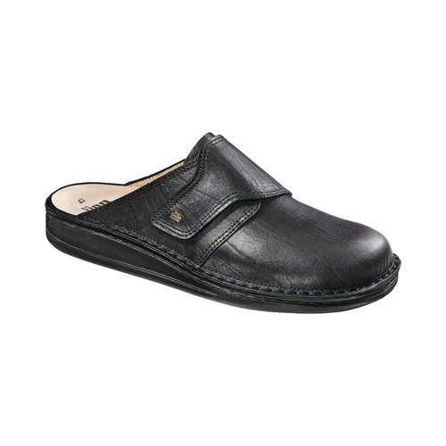 Mules Finn Comfort Homme Cuir Noir - Taille 45 - Velcro - Occasion Très Bon état