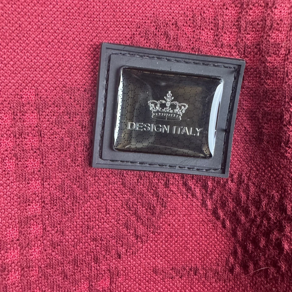 Suéter Addiction Para Hombre 32 Bolsillo Rojo Manga Larga Hecho en Italia Foto 4 de 4