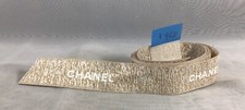 Authentic CHANEL Ribbon White Gold Holiday Limited Edition 1 Yard / 36 Inches