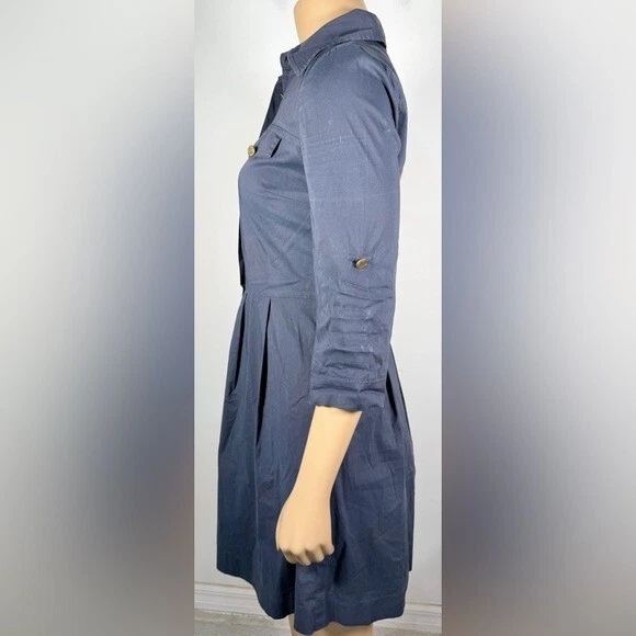 Abito camicia utility blu navy Tory Burch donna taglia 2 linea A