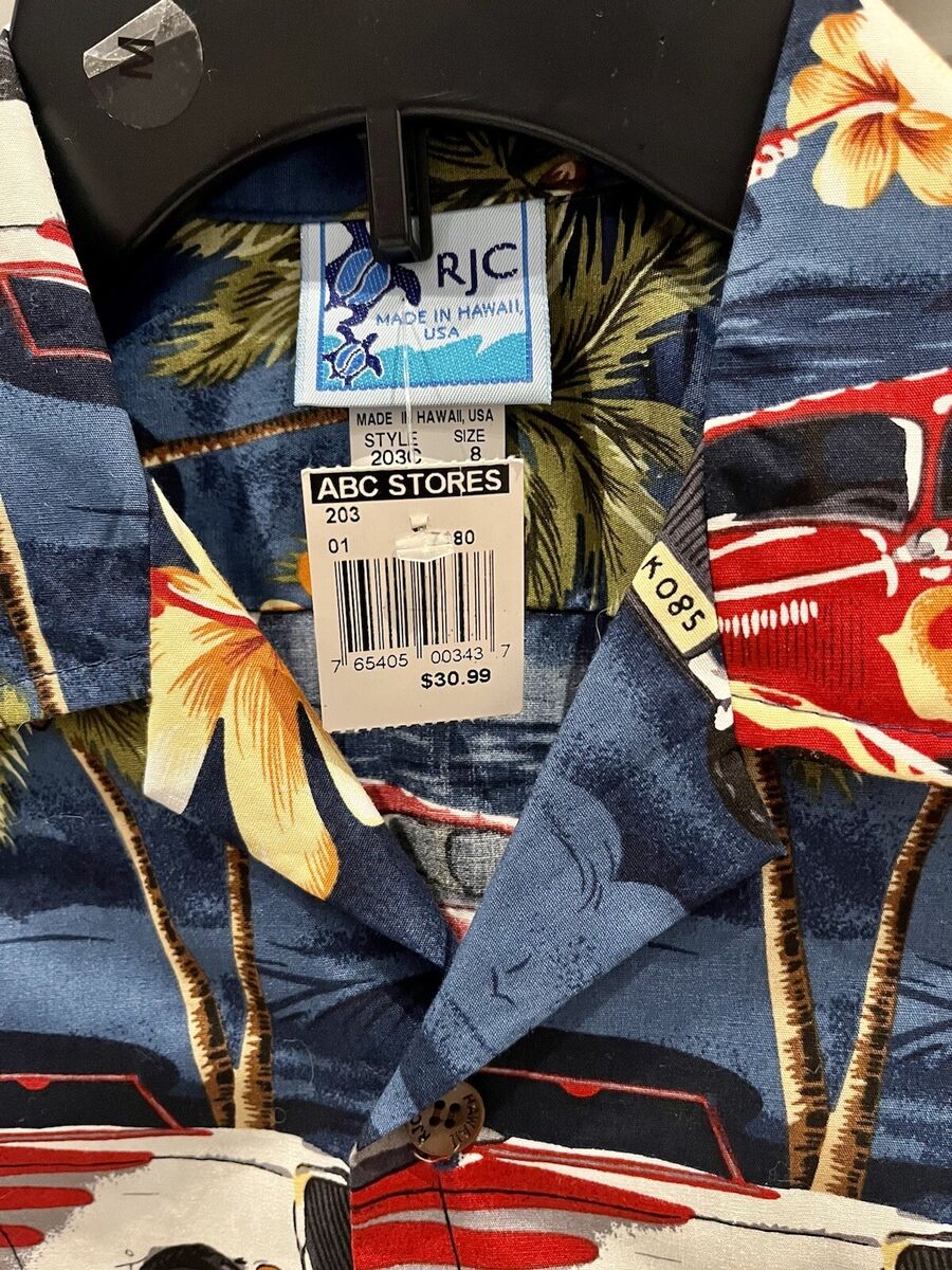 RJC Hawaiian Shirt Made in Hawaii, USA Waimea Bay Style 203C RJC Hawaiian Shirt Made in Hawaii, USA Waimea Bay Style 203C