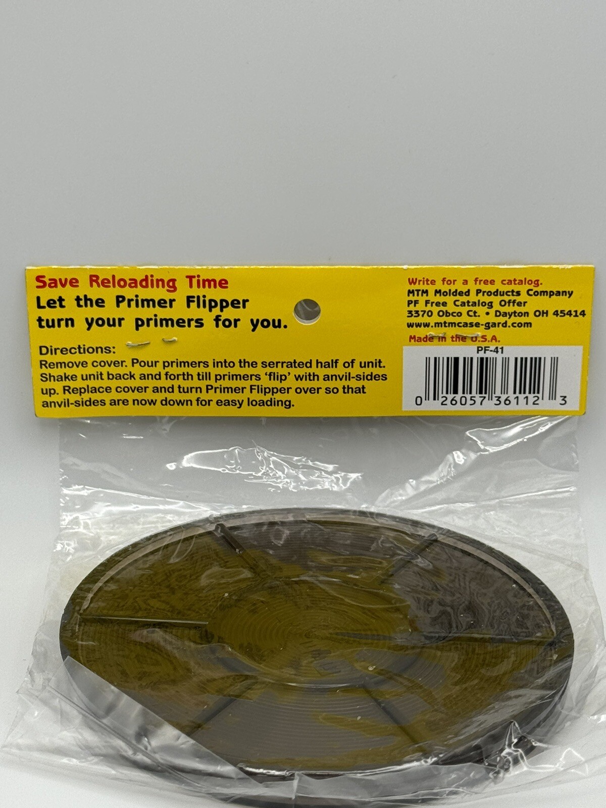 Case-Gard Primer Flipper Turns Primers Same Side Up U.S.A. Made!