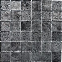 Mosaik RüCkwand Transluzent Glasmosaik Crystal Schwarz Struktur Mos126-8Bl27_F