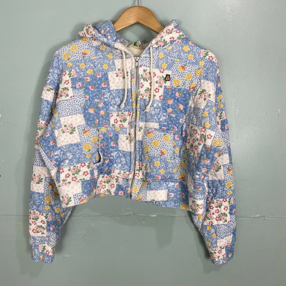 teddy fresh quilted hoodie