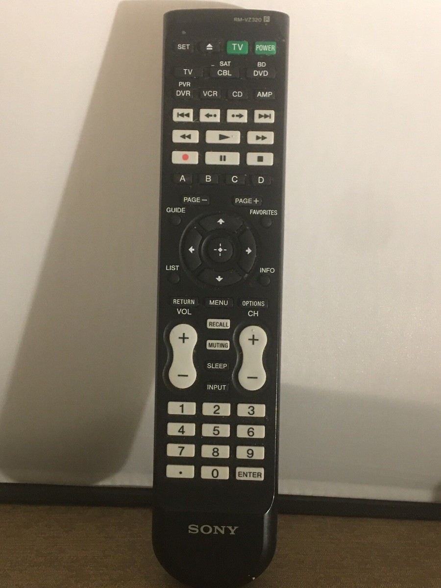Sony RM-VZ320 7 Device Universal Remote - TV SAT/CBL BD/DVD PVR
