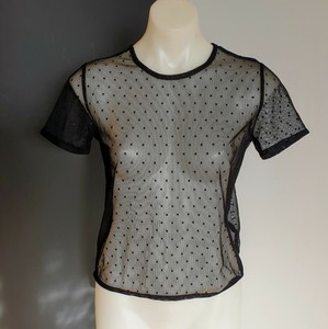 polka mesh top