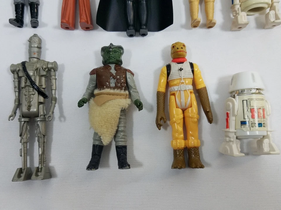 Star Wars Action Figure Lot of 14 Vader Luke Skywalker R2-D2 Obi Wan Hong Kong - Image 4 of 4