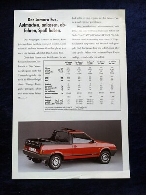 Lada Samara Fun Brochure Sheet 1.1991