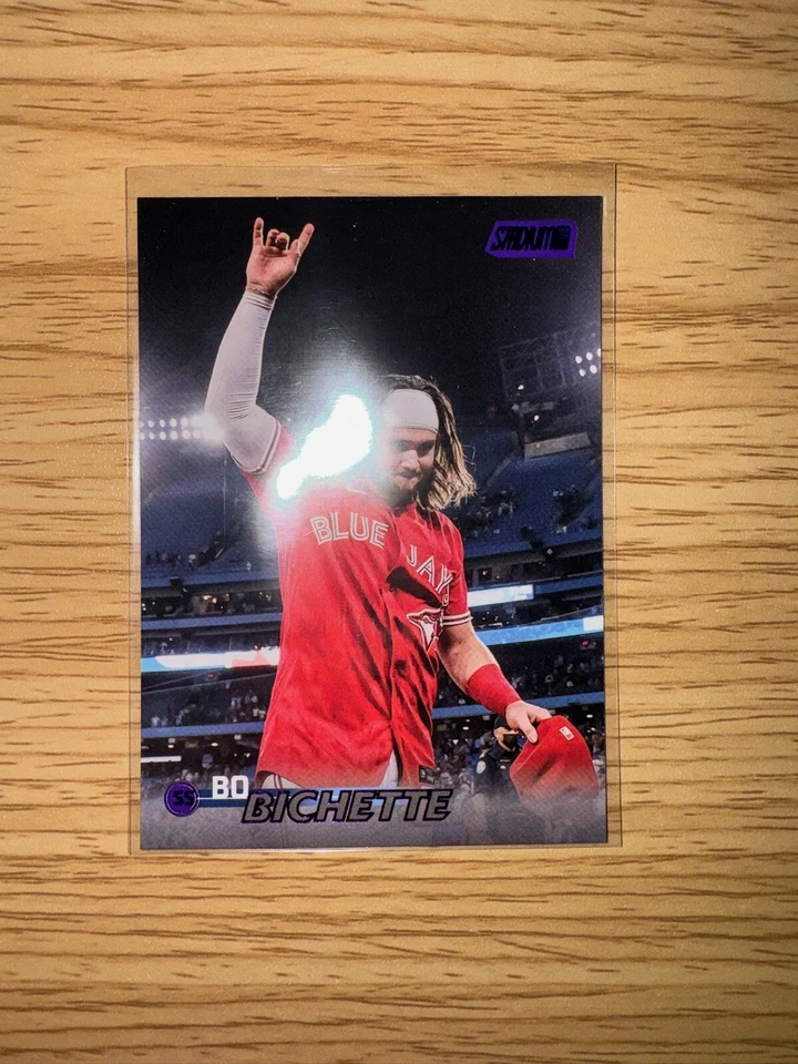BO BICHETTE 2023 Topps Stadium Club #78 Purple Foil Parallel #/75 Blue Jays - Image 3 of 4
