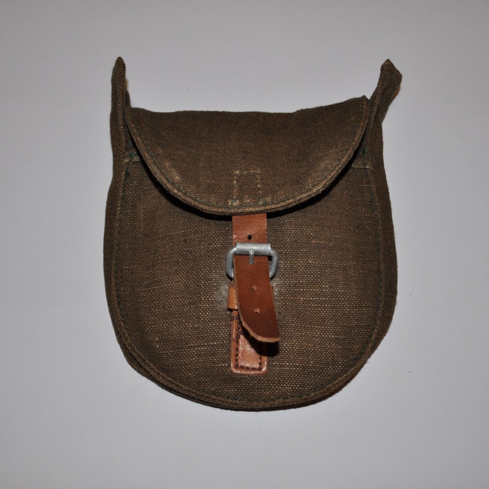 Bolsa de cinturón de munición PePeSha original soviética de la URSS bolsa de lona redonda