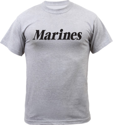 Grey Marines Physical Training PT Workout T-Shirt
