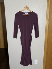 Michael Stars Ruched Knit Sweater Midi Dress Size XS